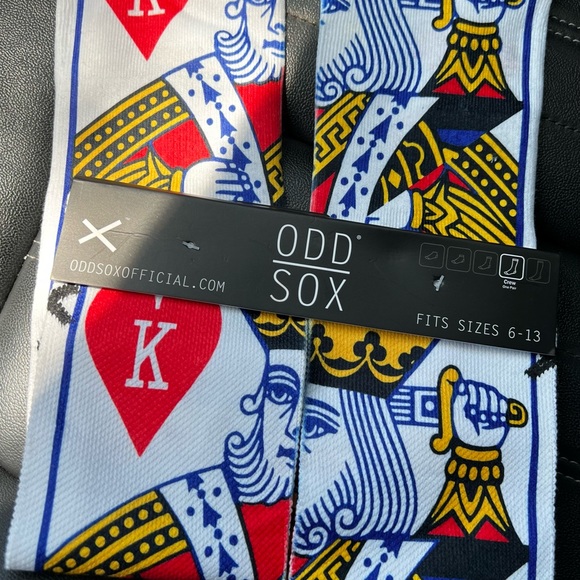 ODD SOX King of Hearts Graphic socks unisex adult NEW playing face card game - Picture 3 of 5